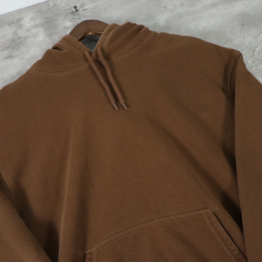 H&M Relaxed Fit Hoodie Large Brown Essential Pullover Sweatshirt - Picture 7 of 7